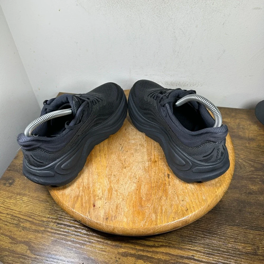 Hoka Bondi 9 Womens 6 B Black Black Running Shoes Sneakers 1162012 BBLC